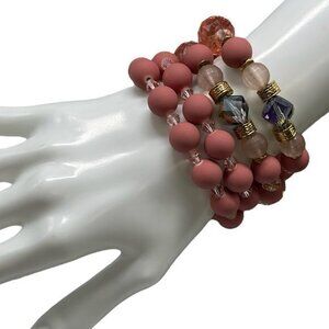 Sophia & Kate Multi Layered Beaded Bracelets Set of 4 - NEW